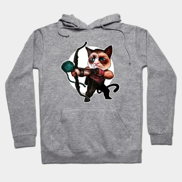 Hawkeye Cat Hoodie by Corbella